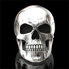 Heavy Gothic Skull Biker Stainless Steel Men s Ring High Polish Halloween Gift