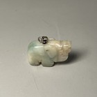 Carved Amazonite Hippo Pendant Charm Stone Animal Totem Jewelry Making 1 Inch