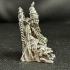 1988 Wizard W fanged Gargoyle Sitting In Throne Pewter 2 25 x1 5  By Hudson