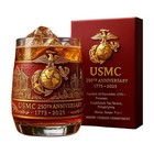 Usmc 250th Anniversary 1775-2025 Whiskey Glass Cup New