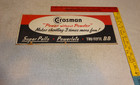 Vintage Antique Original Crosman Gun Shooting 16  Advertising Bb Pellet Gas Sign