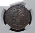 1858 H Venezuela One Centavo Ngc Proof 62 Bn