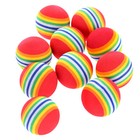 10pcs Rainbow Eva Sponge Golf Training Balls Golf Club Beginner Practice Tool