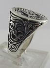 New Sterling Silver 925 Masonic Square   Compass Ring Mason Ring Size 13