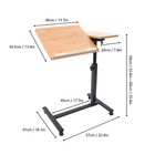 Rolling Laptop Stand Computer Desk Portable Pc Bed Table Height Adjustable