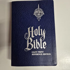 Vintage Holy Bible Kjv 1976 Giant Print Reference Edition Thru The Bible Radio