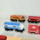 Thomas   Brio Compatible Unbranded Magnetic Wooden Train Engines Cars Lot Of 19