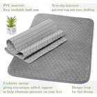 2 Pcs Bath Mat Set Light Gray  Soft And Comfortable Bathroom Rug   Shower Mat   