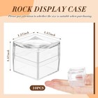 10 Pack Rock Display Case Clear Rock Collection Boxes Storage 2 5 X Magnifyin   