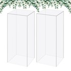 Clear Acrylic Display Box Versatile Tall Wedding Floral Centerpiece Pedestal
