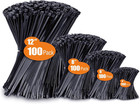 Zip Cable Ties Assorted Sizes 4    6    8    12     Heavy Duty Nylon Black Uv Resistant