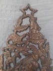Vintage Brass Christmas Tree Candle Holder Made In India