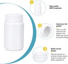 White Pill Bottle  Empty Medicine Bottles With Screw Caps For Pills Capsules