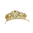 Champagne Gold Queen Tiara Crown Wedding Bridal Queen Prom Princess
