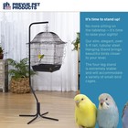 Prevue Hendryx Tubular Steel Hanging Bird Cage Stand 1780 Black  24-inch By 2   