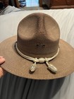 Vintage Stratton Straw Campaign  Hat Oklahoma State Trooper Highway Patrol 7 1 8