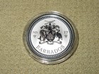 2017 Barbados Trident 1 Oz  999 Fine Silver Coin   Bu   