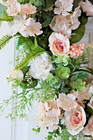 Handmade Shabby Cottage Chic Blush   Peach Grapevine Floral Wreath 26 X 28 