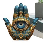 Evil Eye Hand Decor Palm Sculpture Home Decor Statue Figurine Bookshelf Ornament