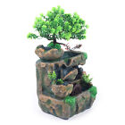 Indoor Water Fountain Table Decor Led Light Tabletop Waterfall Zen Decor Resin