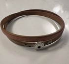 Antique Vtg 6    Queen Wooden Embroidery Hoop Tension Wheel Dial Felt Lined Usa