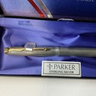 Vintage Parker 75 Cisele Sterling Silver Fountain Pen 14k Gold Fine F Nib Usa