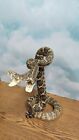 100  Genuine Real Snake Taxidermy Striking Eastern Diamondback Rattlesnake Mount