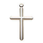 Two-tone Gold Plated Sterling Silver Inlay Cross Medal Necklace  20  Chain Boxed