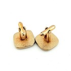 Vintage 1980s Retro Gold Large Cufflinks Cuff Link Links Triangle For Him Groom