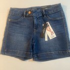Ladies Jean Shorts Black Denim Blue Denim Nwt - 2 Pair Size 6