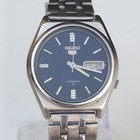 Vintage Seiko 5 7019a Black Dial Automatic 21 Jewels Day Date