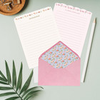 Stationary Paper And Envelopes Set Warm Floral Themed For Invitations Decoration