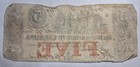 1861  5 The Bank Of South Carolina Charleston Civil War Era Note  894