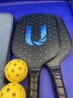     uteeqe Graphite Pickleball Paddles Set Of 2 Usapa  Pickle Ball W bag   2 Balls