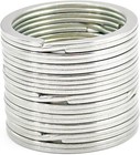 11 Pcs Stainless Steel Keyrings heavy Duty Round Split Key Chain Rings 30 Mm 1 2