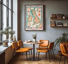 British Isles Railways Pictorial Map Of Britain Wall Art Poster Home Decor