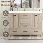 Freestanding Double Sink Bathroom Vanity Cabinet Modern Storage Vanity Unit Home