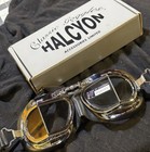 New Halcyon Classic Motorcycle Goggles Bs 4110 England W  Box   User Guide