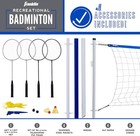 Franklin Sports Badminton Set - Complete Badminton Set With Net  Rackets   Birdi