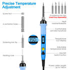 Electric Soldering Iron Kit 80w Lcd Adjustable Temperature Welding Tool Fast Au