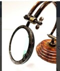 Antique Brass Magnifying Glass Wooden Glasses  Office Decorative Nautical 