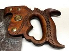 Antique Disston  Sons Rip Saw  26  Straight Back W Nib  Wheat Handle  No 12