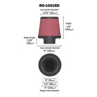 K n High-flow Original Lifetime Universal Clamp-on Air Filter  High Performance 