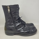 Vtg Corcoran Jump Boots 10 5 Black Leather Cap Toe Military Paratrooper Combat