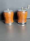 Vintage Mid-century Modern George S  Thompson Salt Shaker And Pepper Mill Set