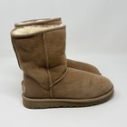 Ugg Classic Short Ii Mid Calf Boots Womens 8 Chestnut Brown Suede Shearling
