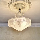 239a Antique Vintage Art Deco Glass Shade Ceiling Light Fixture Chandelier
