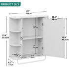 Home Wall Mounted Bathroom Cabinet Storage Shelf Wood Over Toilet W  Towel Rack