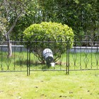 Garden Fence Strong Metal Fencing Panels Flower Bed Barrier Border Folding Black