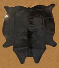 Black Cowhide Exotic Rugs Hair On Cow Hide Natural Skin Area Rug Large Size